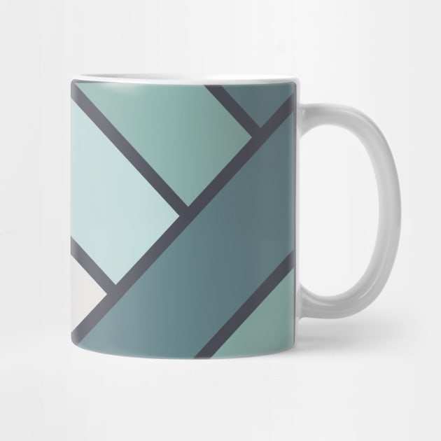 Geometric Pattern: Art Deco Diamond: Seafoam by Red Wolf